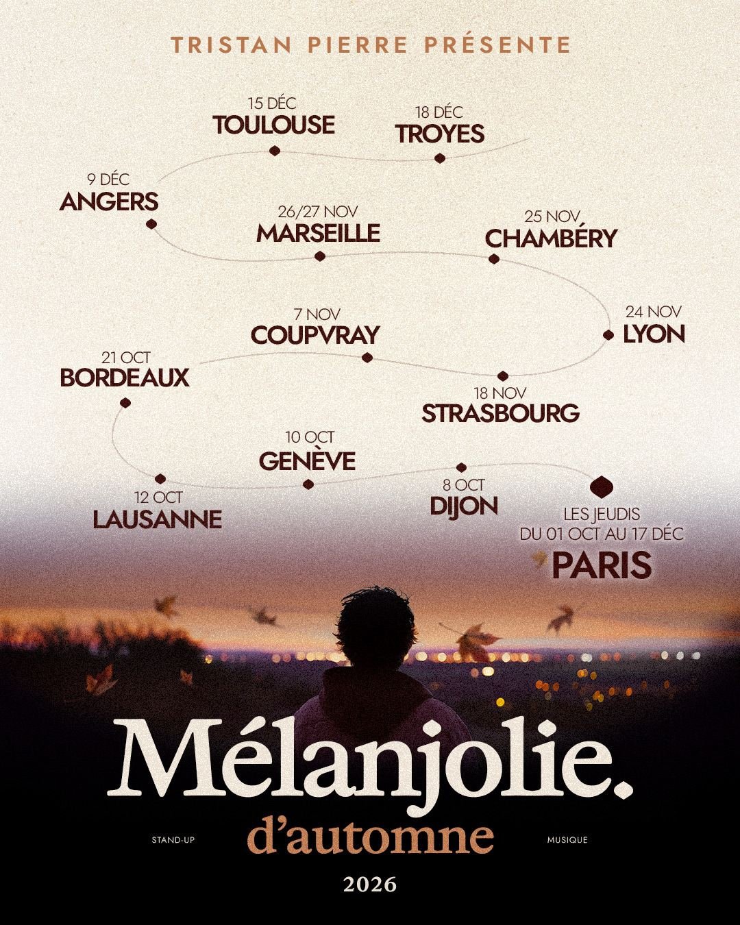 Mélanjolie d'automne, toutes les dates de la tournée